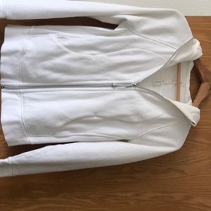 All white scuba hoodie from lululemon